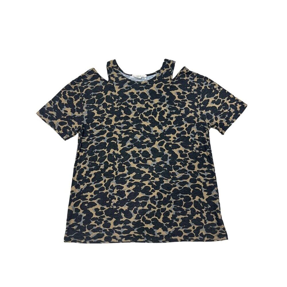 Painted Threads Size L Camouflage Camo Cut-out Shoulder Top‎ Blouse